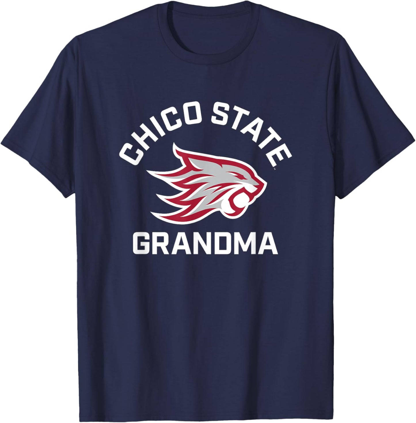 Chico State Wildcats Arched Grandma T-Shirt - T-Shirt | Navy