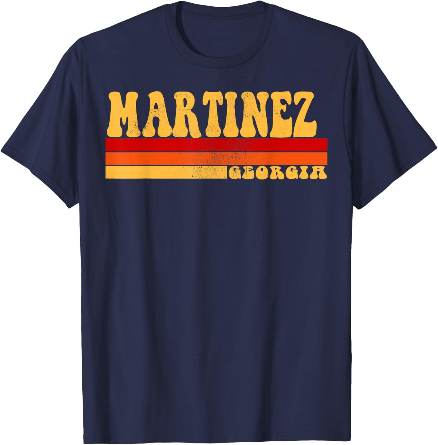 MARTINEZ Georgia City Vintage Roots Retro Design 70s 80s T-Shirt - T-Shirt | Navy