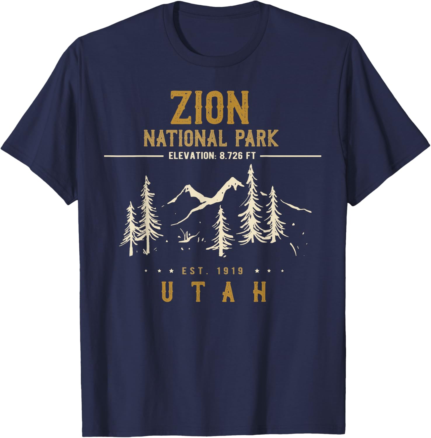 Zion National Park Shirt, US Nationalpark In Utah T-Shirt - T-Shirt | Navy