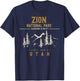 Zion National Park Shirt, US Nationalpark In Utah T-Shirt - T-Shirt | Navy