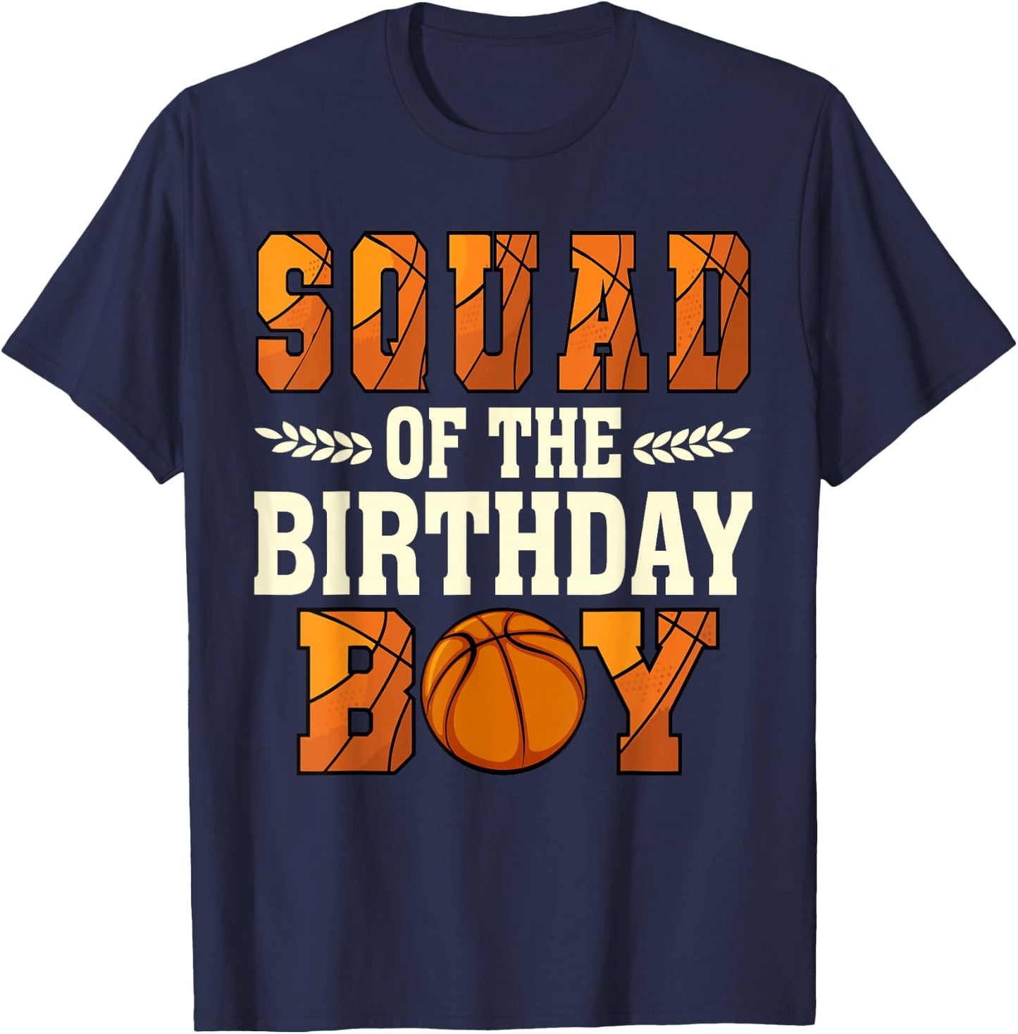 Squad Of The Birthday Boy Basketball 1st Bday T-Shirt - T-Shirt | Navy