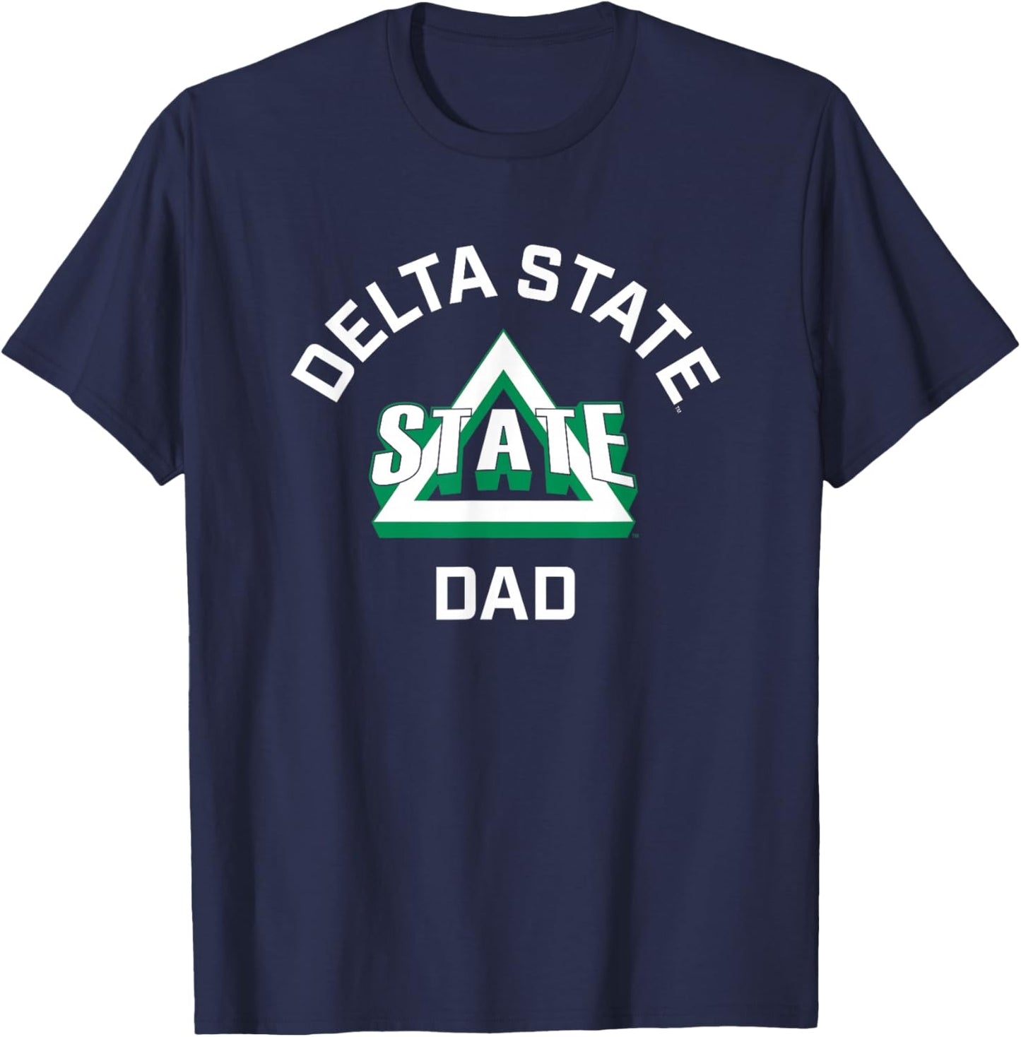 Delta State University Statesmen Arched Dad T-Shirt - T-Shirt | Navy
