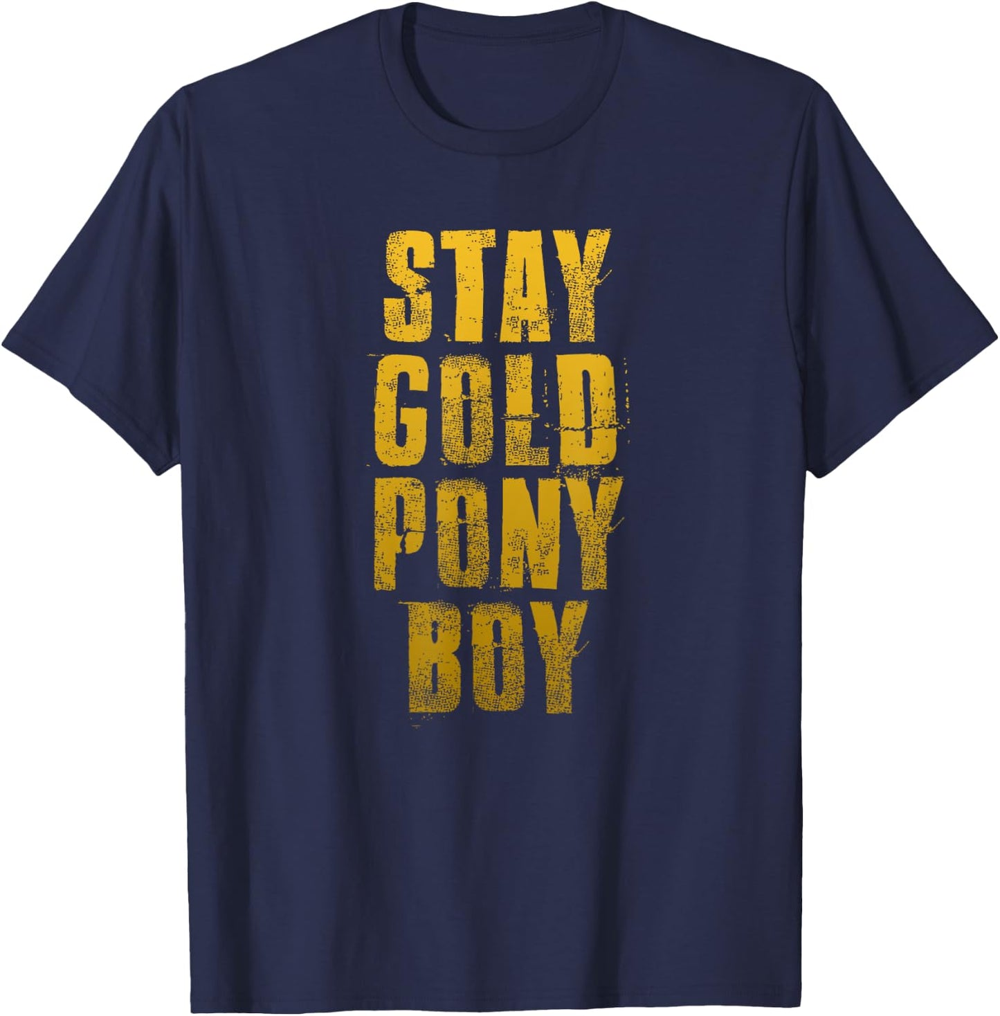 Stay Gold Ponyboy Classic 80s T-Shirt - T-Shirt | Navy