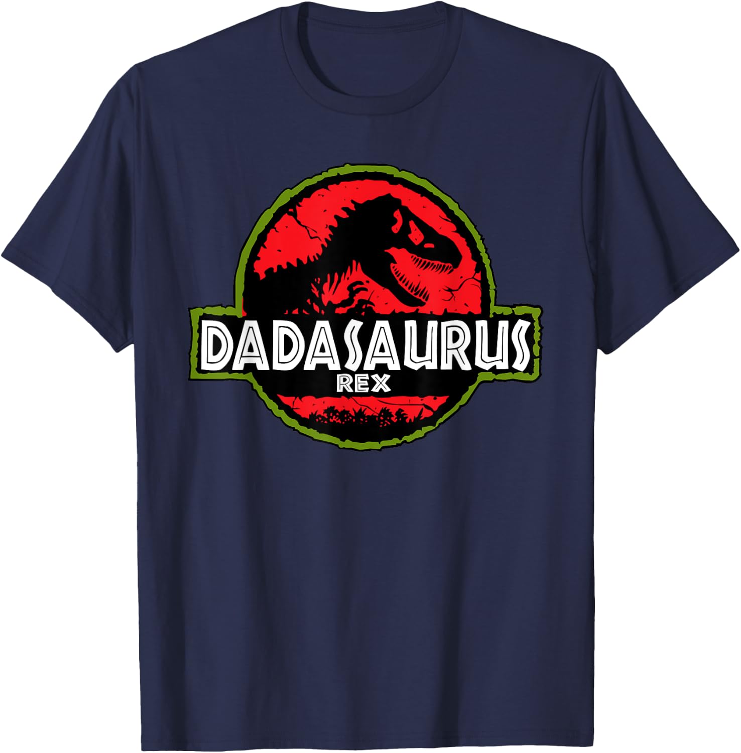 Dadasaurus Dinosaur Rex Father Day For Dad Funny Gift T-Shirt - T-Shirt | Navy