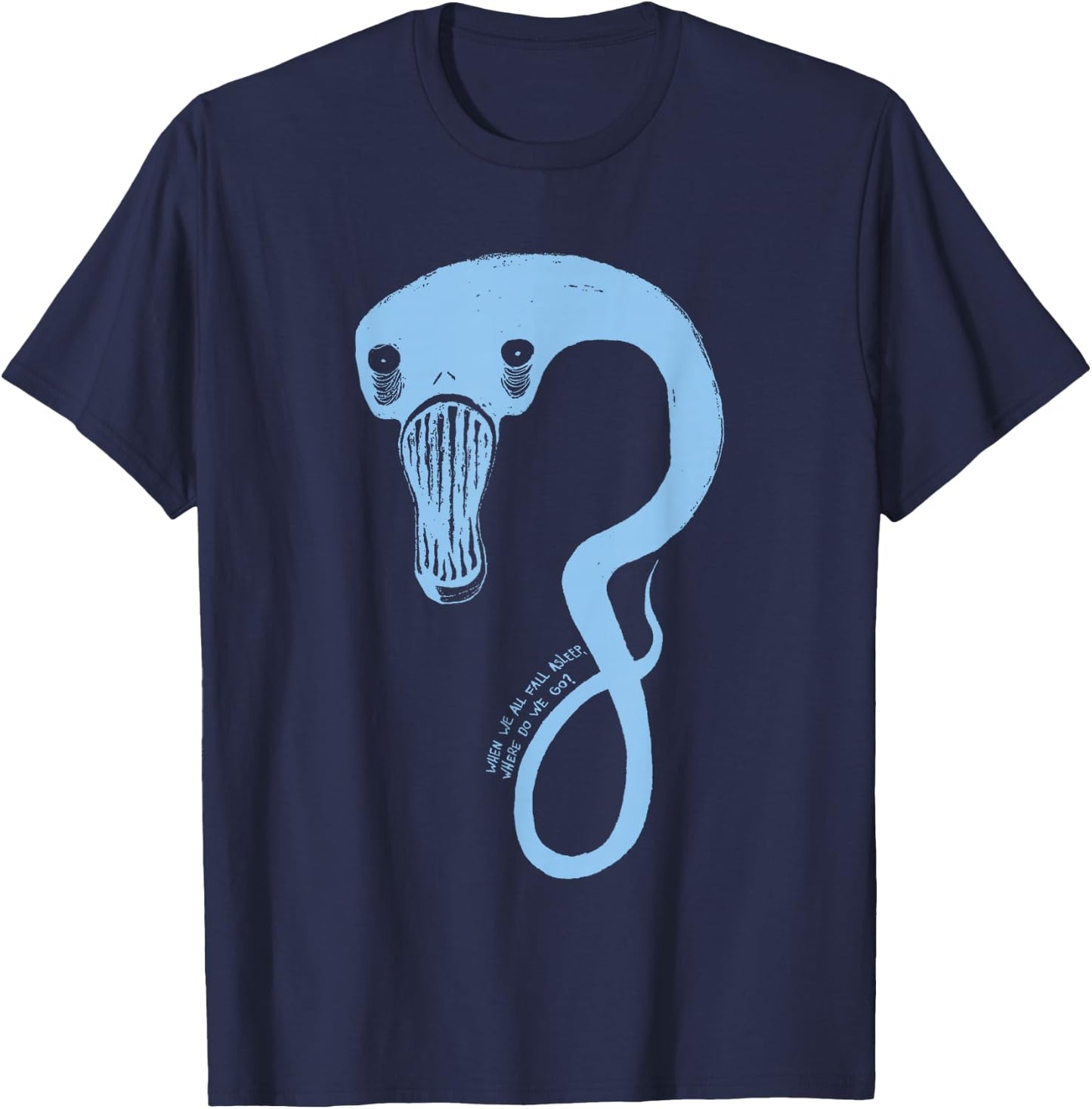 Billie Eilish Official Monster Blue T-Shirt - T-Shirt | Navy