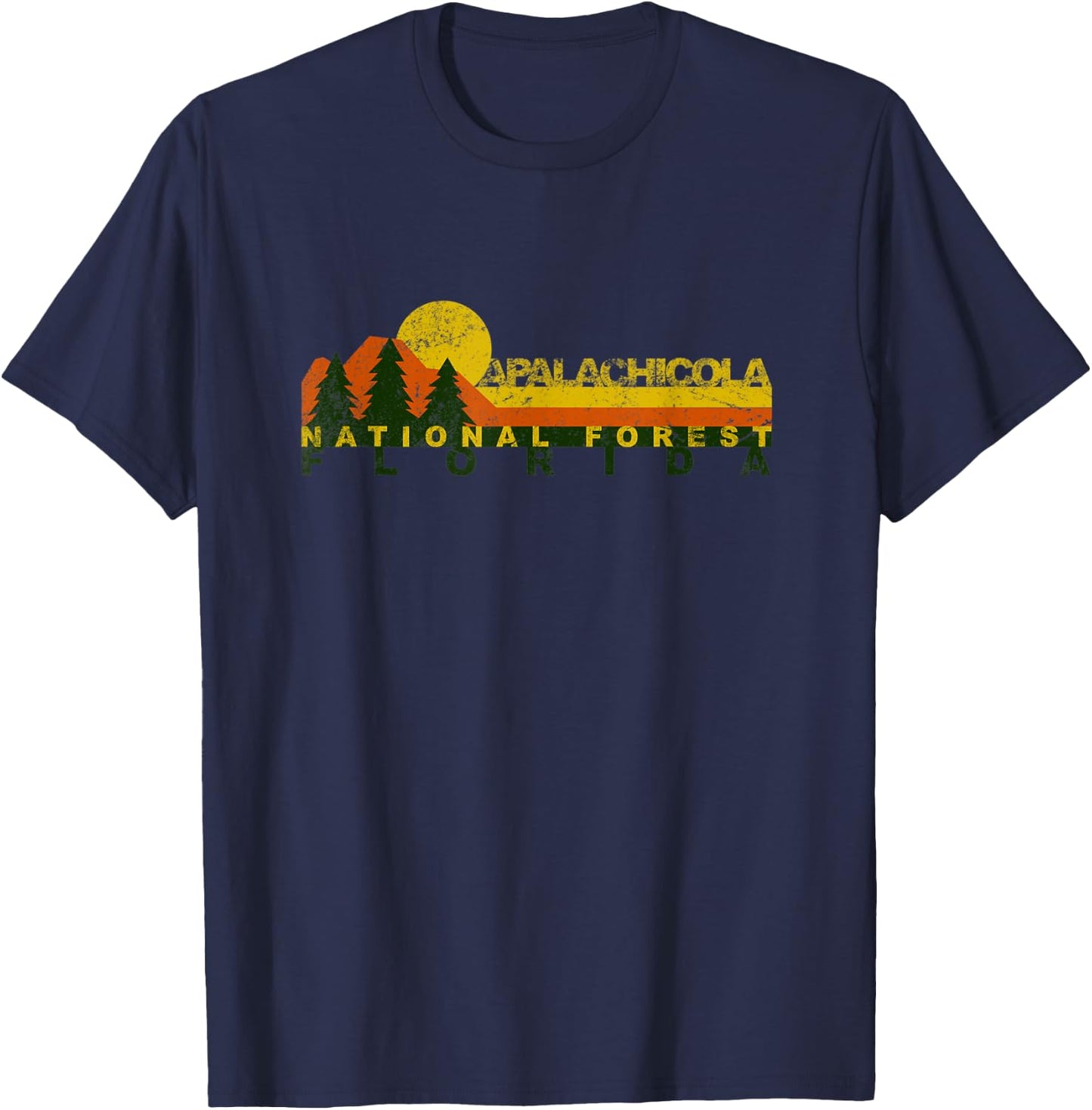 Apalachicola National Forest Retro T-Shirt - T-Shirt | Navy
