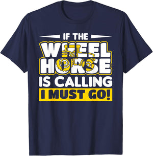 Farmer Wheel Horse Farming Gift T-Shirt - T-Shirt | Navy
