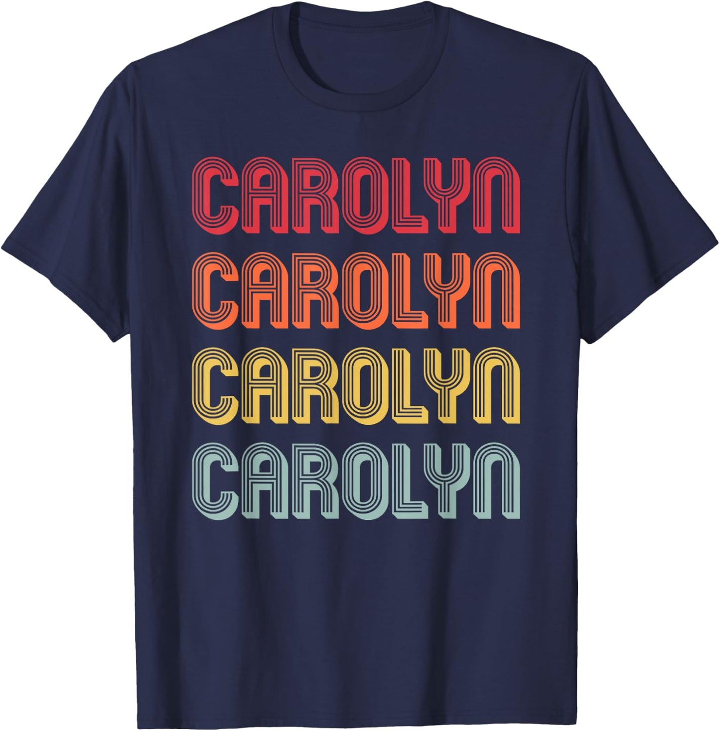 CAROLYN Gift Name Personalized Retro Vintage 80/90s Birthday T-Shirt - T-Shirt | Navy