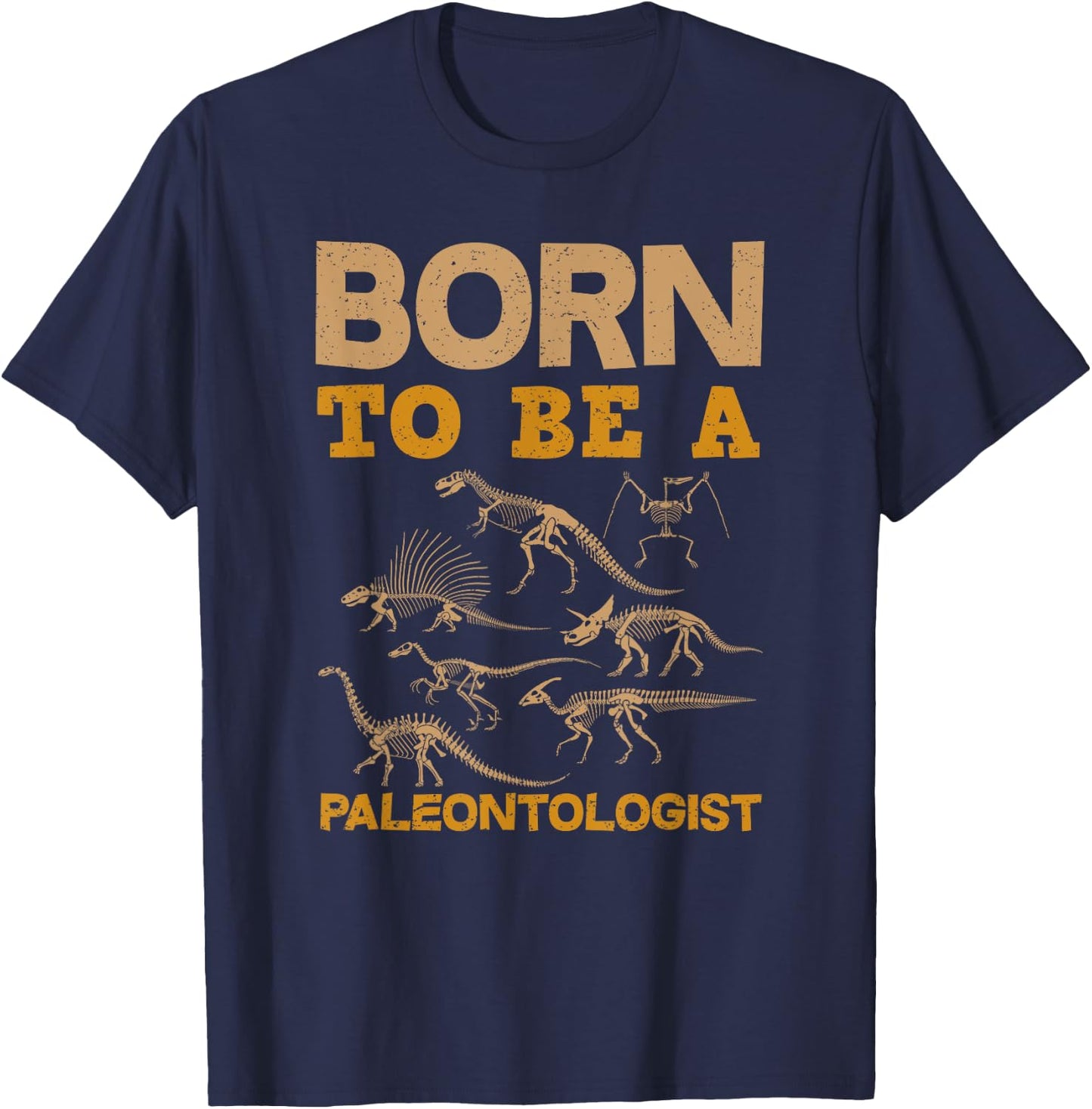 Born To Be A Paleontologist - Funny Gift Kids T-Shirt - T-Shirt | Navy