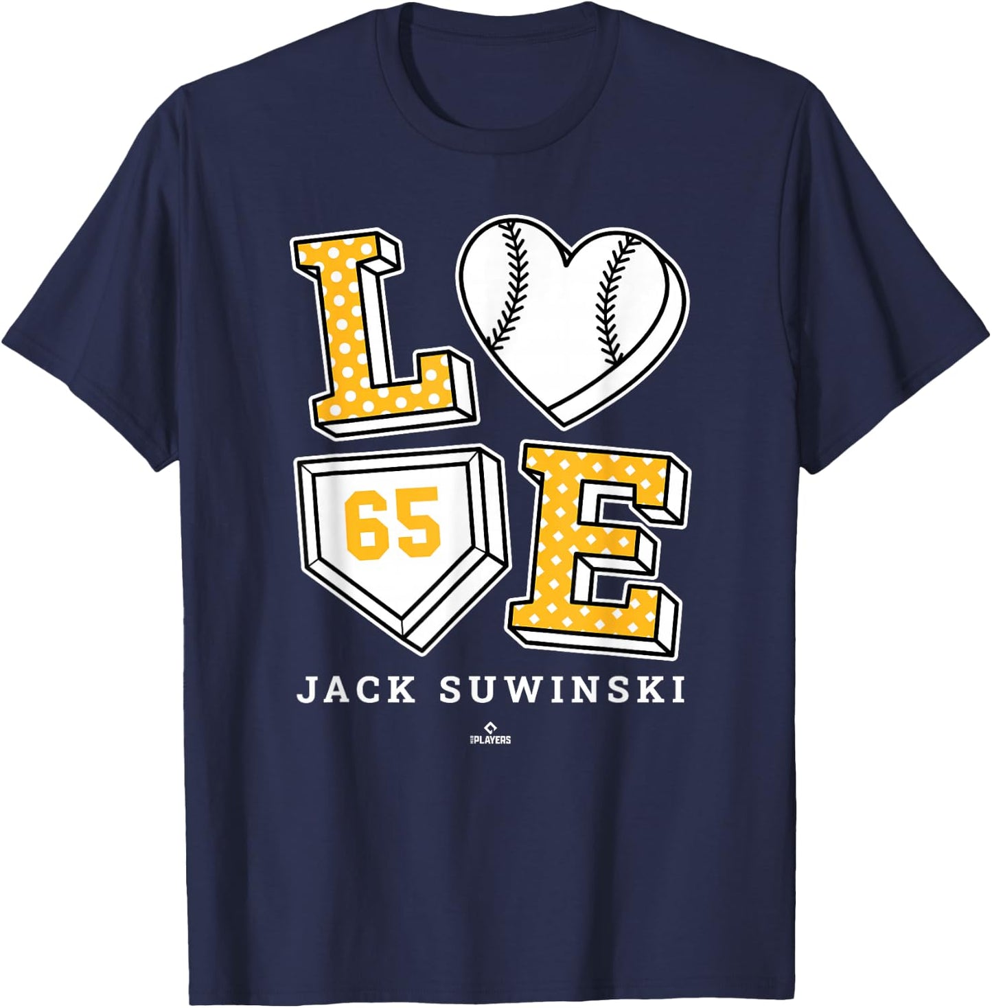 Love Jack Suwinski Pittsburgh MLBPA T-Shirt - T-Shirt | Navy