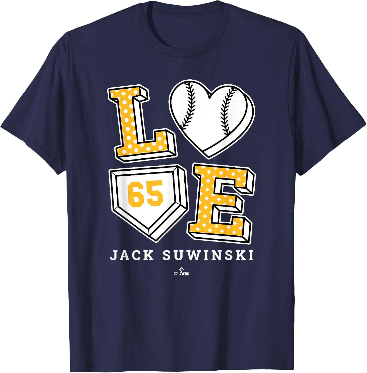 Love Jack Suwinski Pittsburgh MLBPA T-Shirt - T-Shirt | Navy