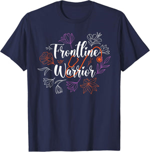 Frontline Warrior, Frontline Hero, Essential Nurse T-Shirt - T-Shirt | Navy