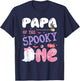 Papa Of The Spooky One 1st Birthday Halloween Pink Ghost T-Shirt - T-Shirt | Navy