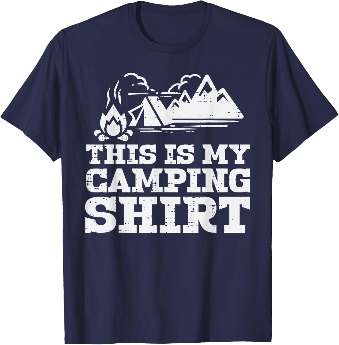 This Is My Camping Shirt Funny Camp Camper Men Women Kids T-Shirt - T-Shirt | Navy