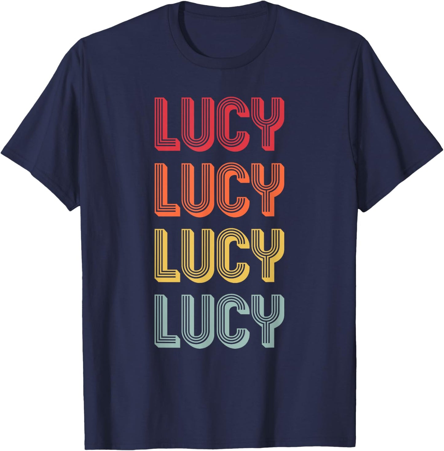 LUCY Gift Name Personalized Retro Vintage 80s 90s Birthday T-Shirt - T-Shirt | Navy
