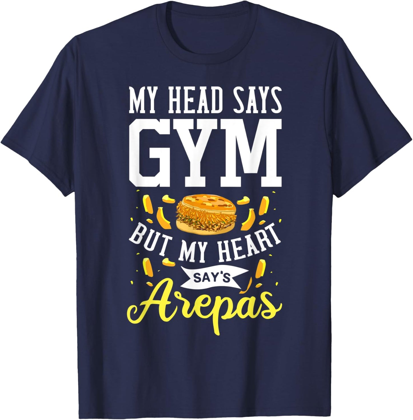 Arepa Gift Venezuela Colombia T-Shirt - T-Shirt | Navy