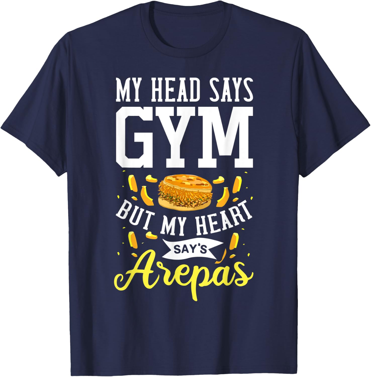 Arepa Gift Venezuela Colombia T-Shirt - T-Shirt | Navy