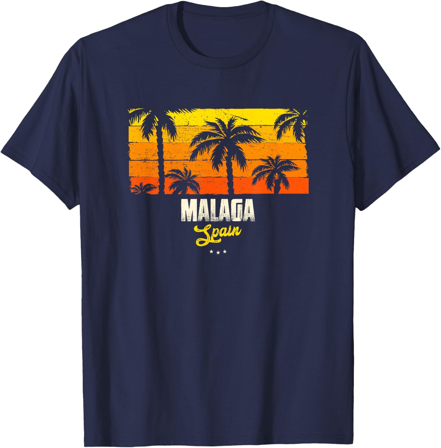 Malaga Souvenir - Spain Reminder T-Shirt - T-Shirt | Navy