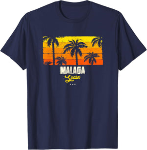 Malaga Souvenir - Spain Reminder T-Shirt - T-Shirt | Navy
