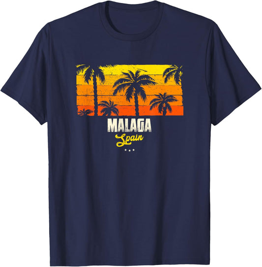 Malaga Souvenir - Spain Reminder T-Shirt - T-Shirt | Navy