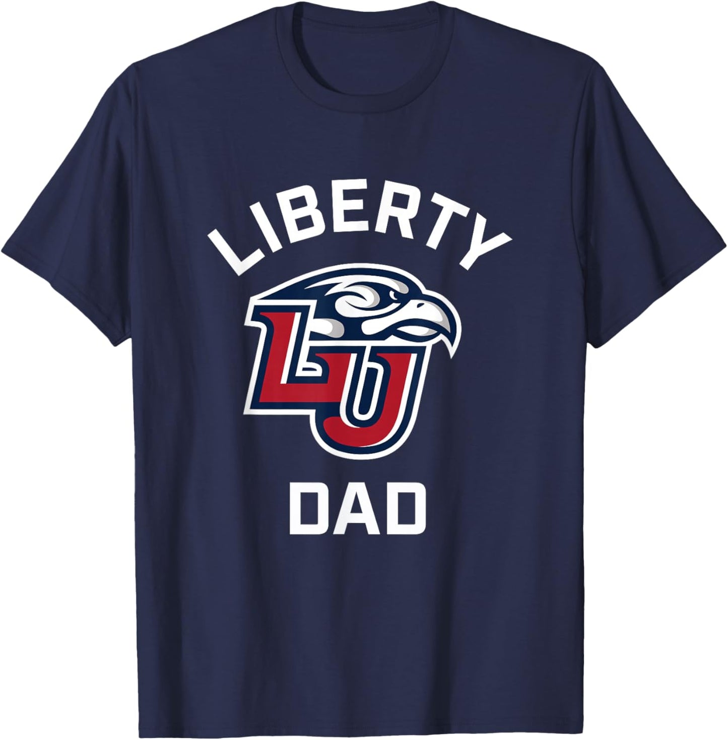 Liberty University Flames Arched Dad T-Shirt - T-Shirt | Navy