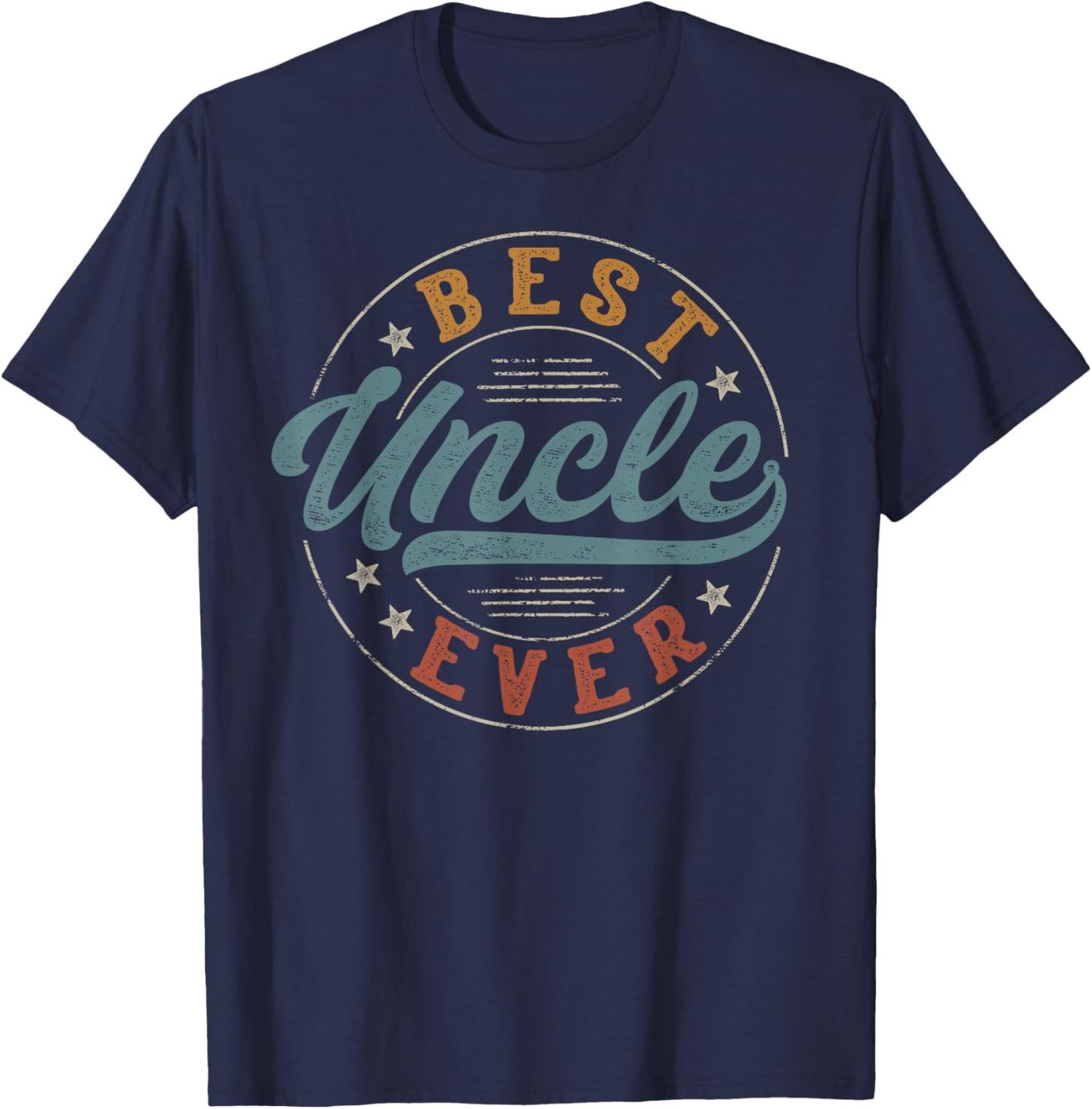 Best Uncle Ever Father's Day Uncle Gifts Vintage Emblem T-Shirt - T-Shirt | Navy