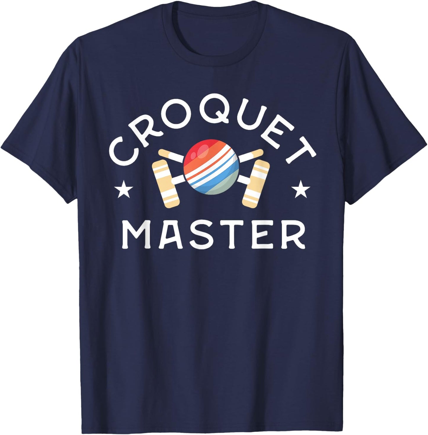 Retro Croquet Master Gift Croquet Shirts Wicket Club Coach T-Shirt - T-Shirt | Navy