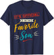 Vintage Funny Son Quote It's Official I'm The Favorite Son T-Shirt - T-Shirt | Navy