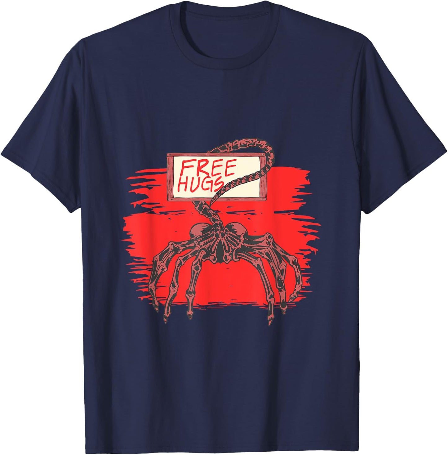 Funny Free Alien Hug T-Shirt - T-Shirt | Navy