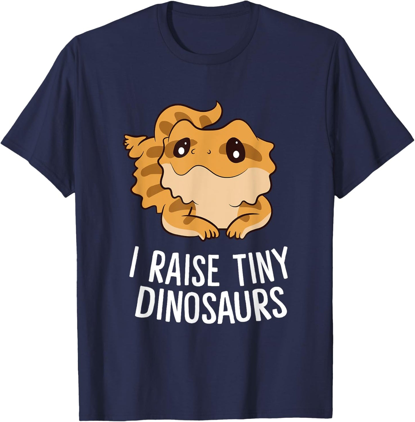 I Raise Tiny Dinosaurs Lizard Bearded Dragon Mom T-Shirt - T-Shirt | Navy