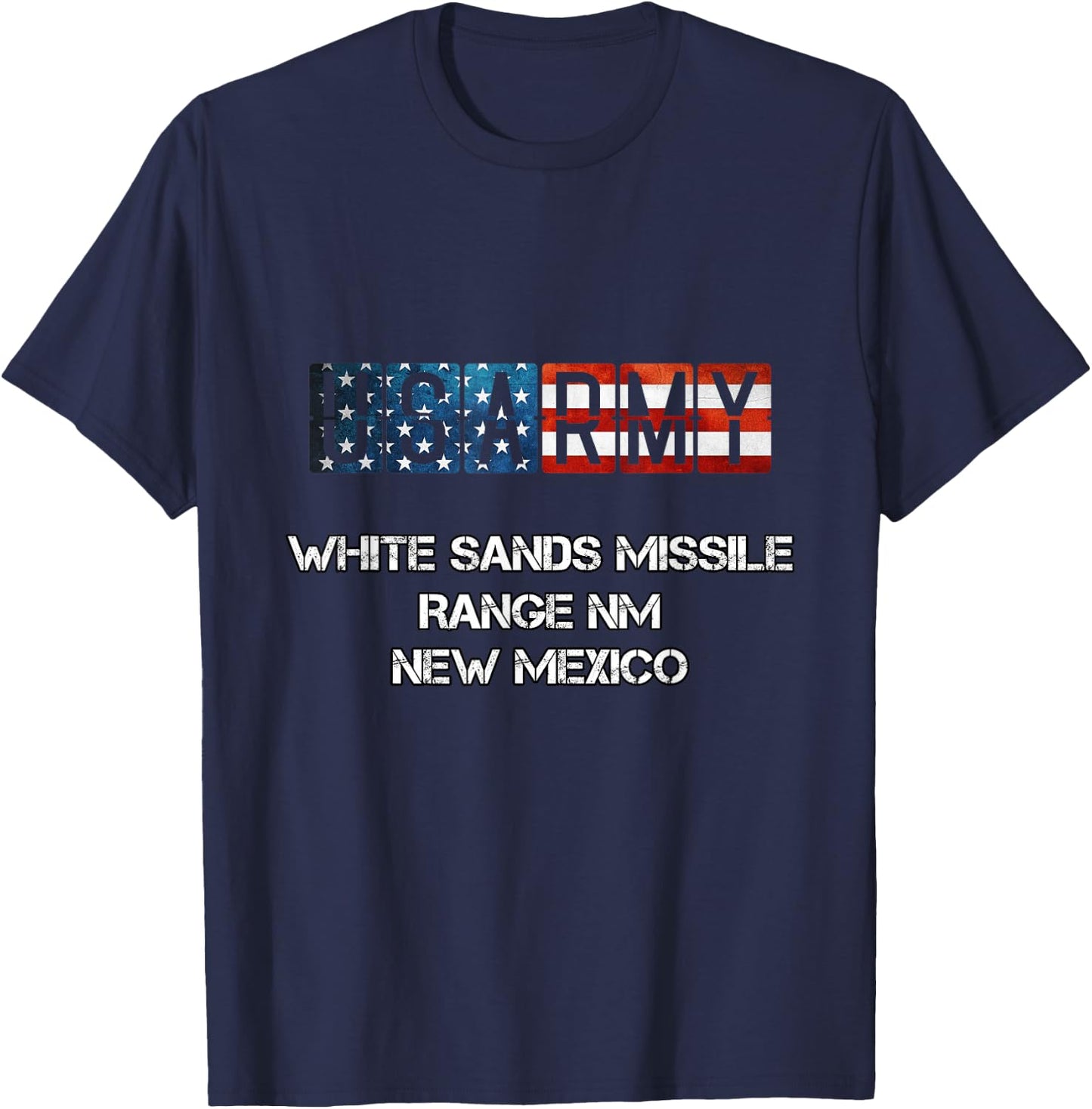 White Sands Missile Range US Flag Army T-Shirt - T-Shirt | Navy