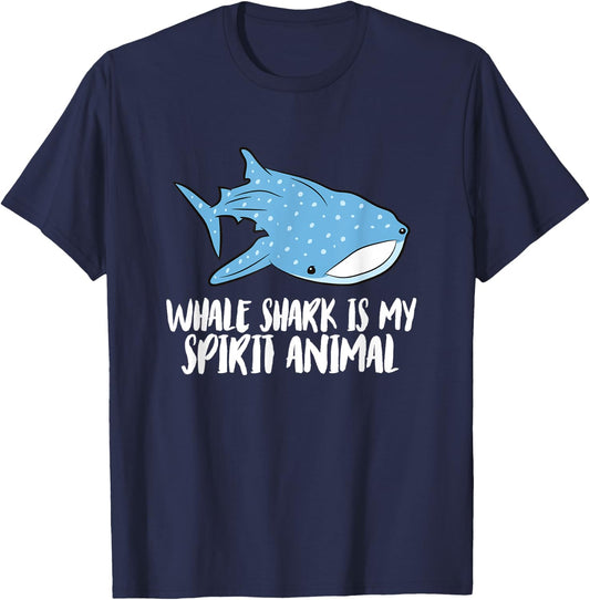 Whale Shark Is My Spirit Animal Cute Whale Shark T-Shirt - T-Shirt | Navy