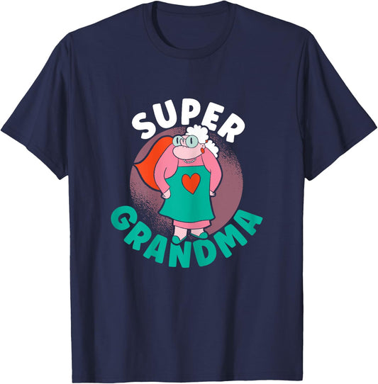 Super Grandma Superhero Grandmother Best Granny Ever T-Shirt - T-Shirt | Navy