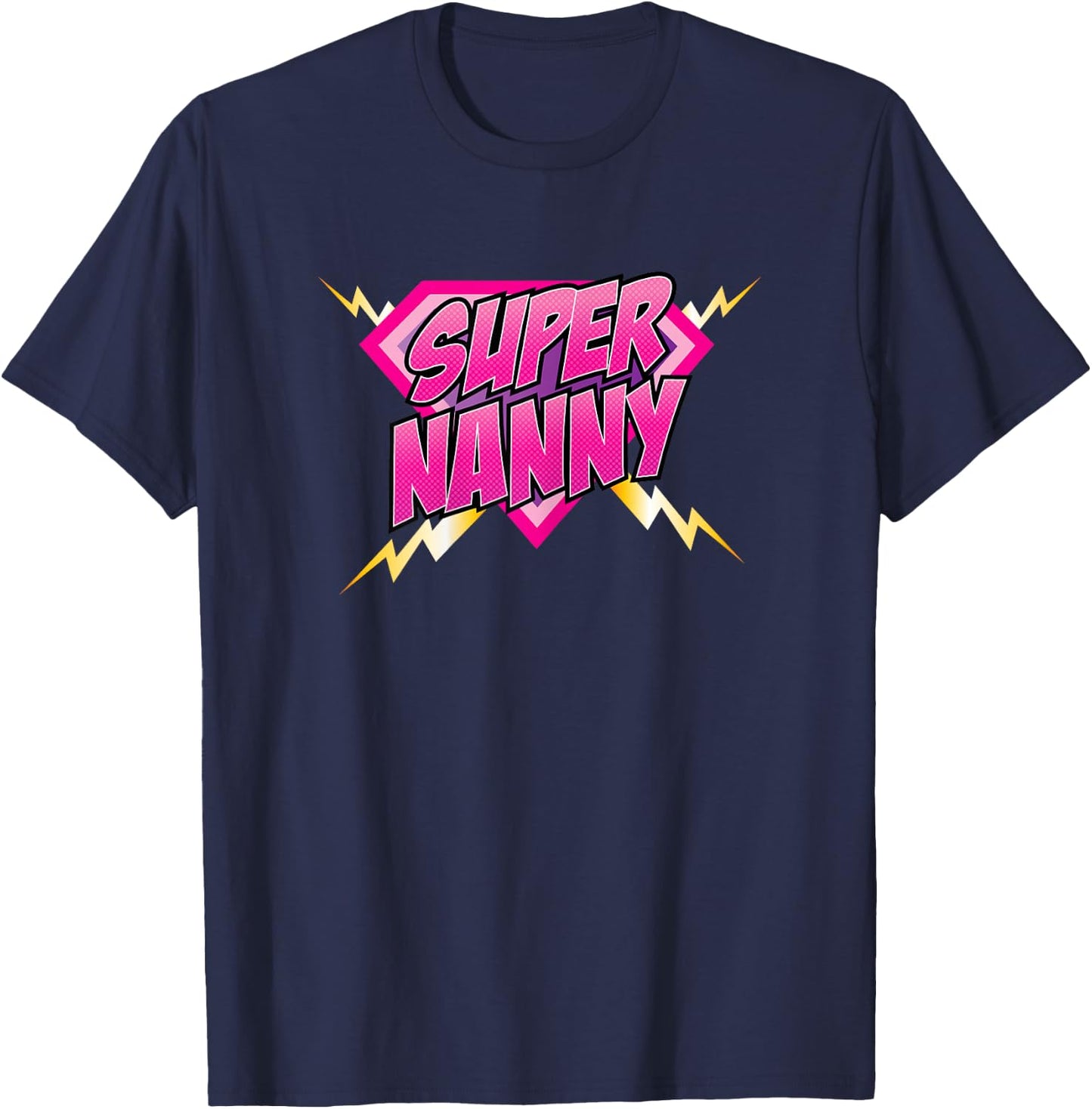 Super Nanny Superhero Comic Book Women T-Shirt - T-Shirt | Navy
