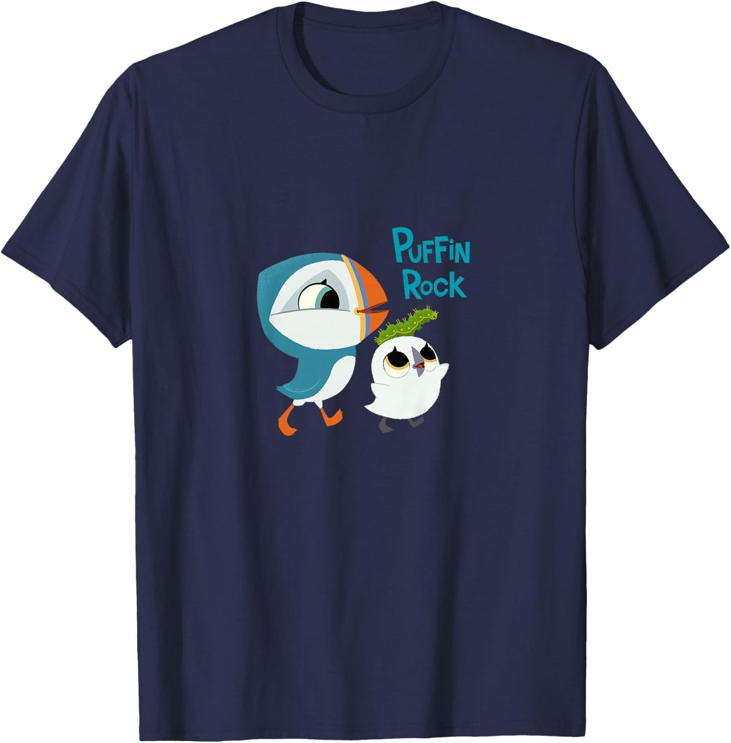 Puffin Rock - Official Merchandise - Oona & Baba take a walk T-Shirt - T-Shirt | Navy