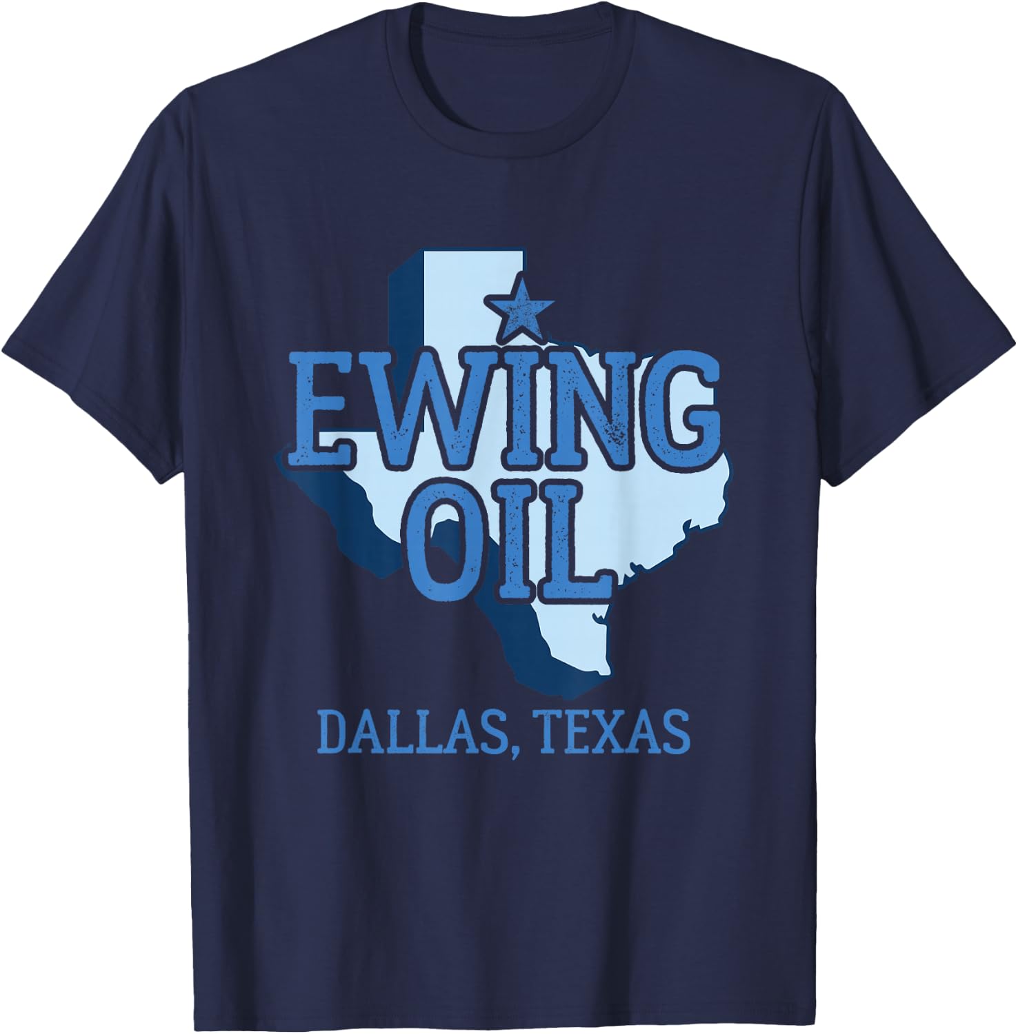 Dallas Texas Gifts Ewing Oil - Women's Classic Fit Black Short Sleeve - Size S T-Shirt - T-Shirt | Navy