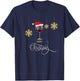 Red Wine Christmas Wine Glass Festive Holiday Women Xmas T-Shirt - T-Shirt | Navy