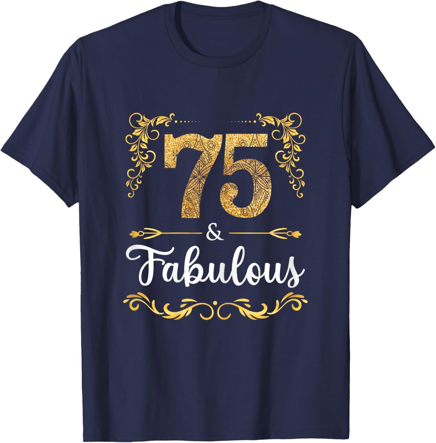 75th Birthday Sweet Gift Women | Fabulous Since 1946 T-Shirt - T-Shirt | Navy