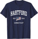 Hartford Connecticut CT Vintage American Flag Sports Design T-Shirt - T-Shirt | Navy