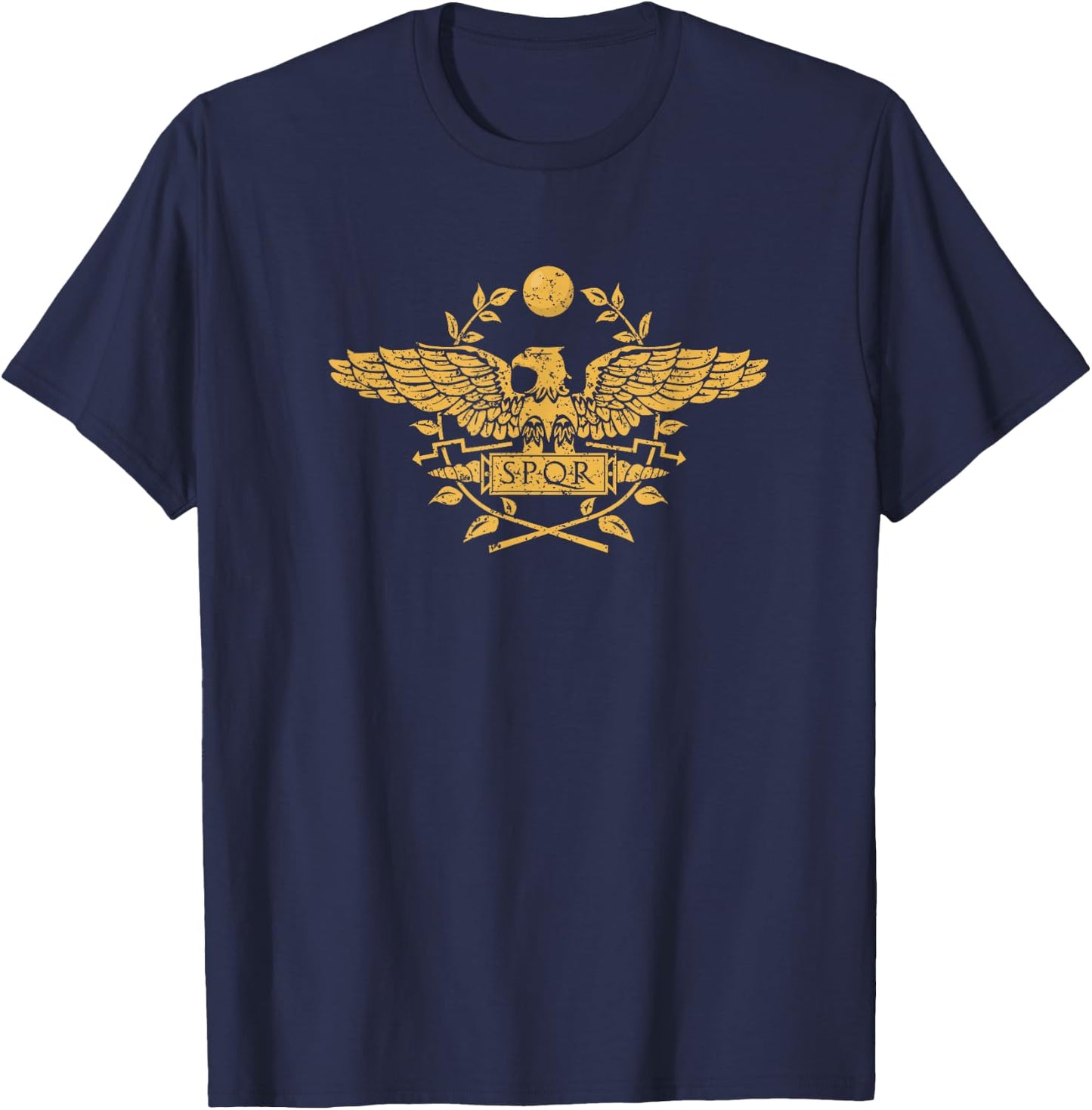 Legio XIII Gemina Lion Emblem Roman Legion Back Print T-Shirt - T-Shirt | Navy