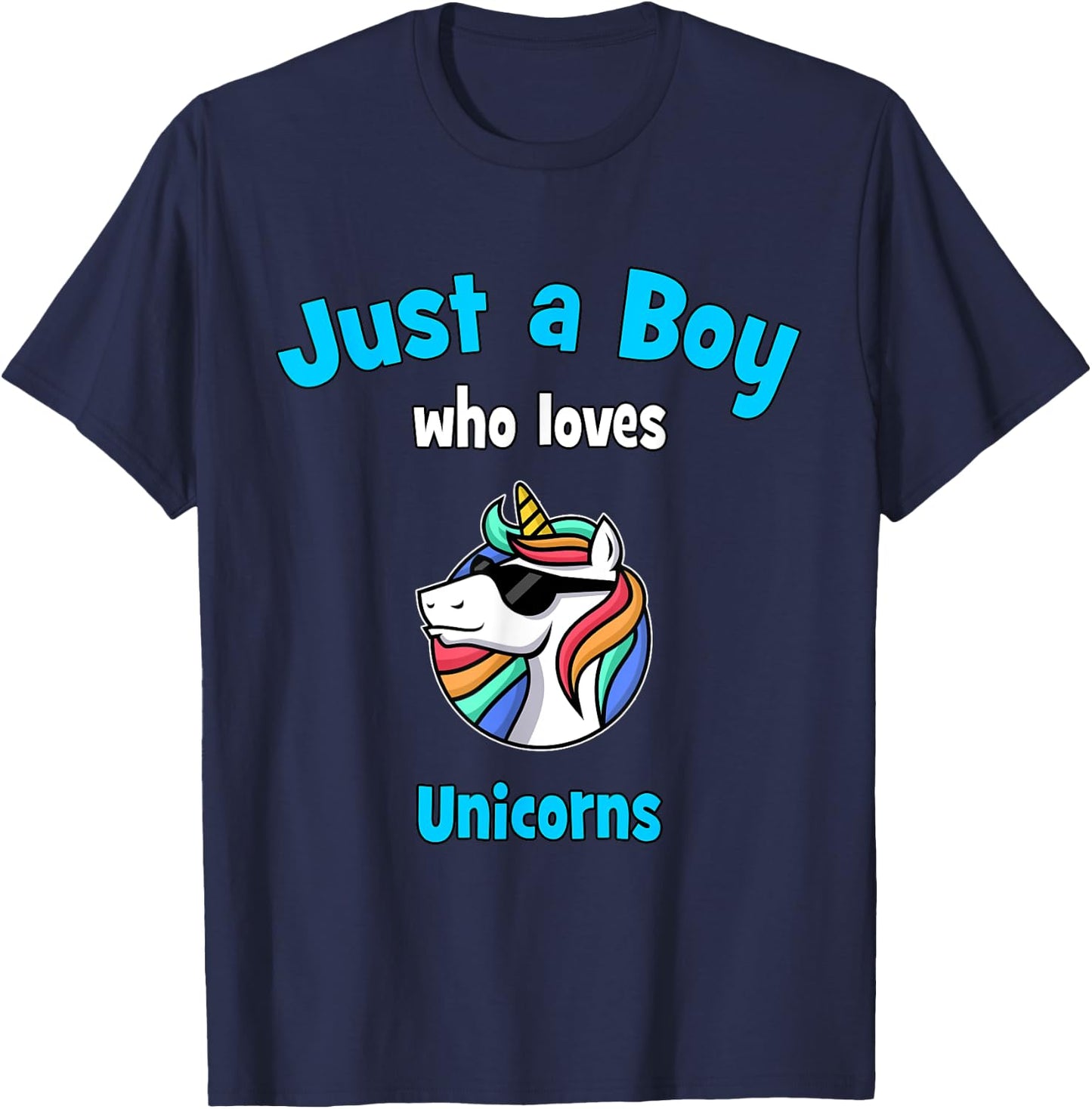 Unicorn Shirt for Boys | Children's Unicorn T-Shirt - T-Shirt | Navy