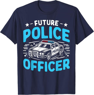 FUTURE POLICE OFFICER Design for Kids - Police Car Graphic T-Shirt - T-Shirt | Navy