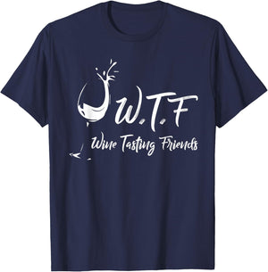 Wine Tasting Friends Wine Tour T-Shirt - T-Shirt | Navy