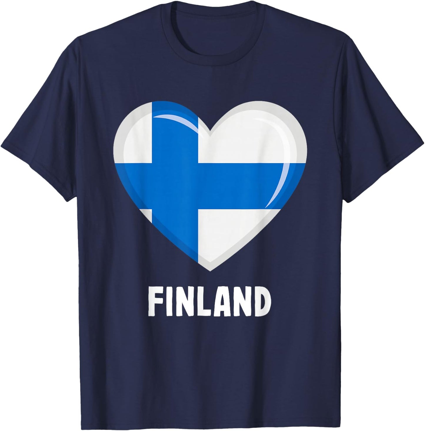 Finnish Finland Flag T-Shirt - T-Shirt | Navy