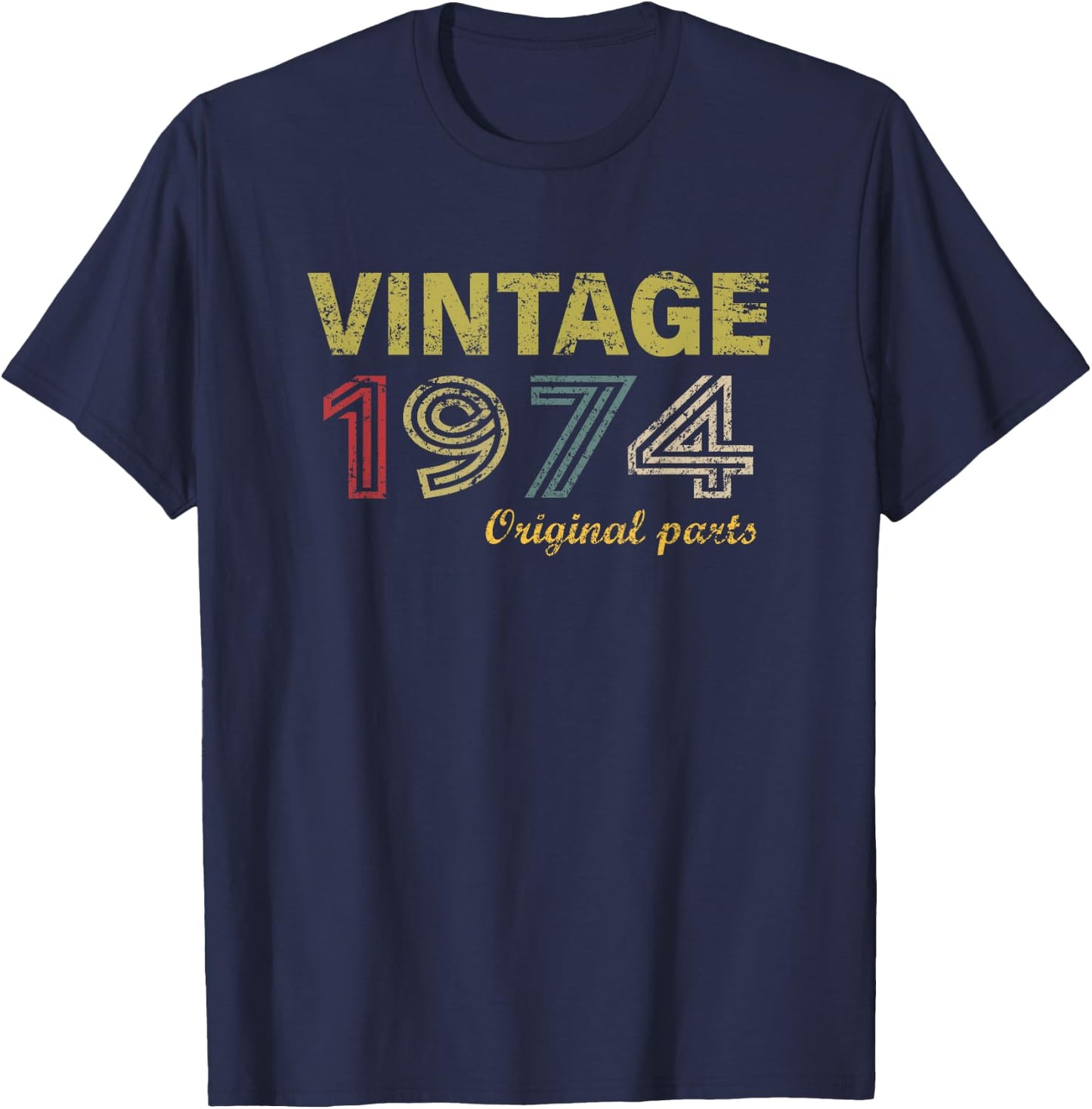 Vintage 1974 Cool 51 Year Old Bday Men Women 51st Birthday T-Shirt - T-Shirt | Navy