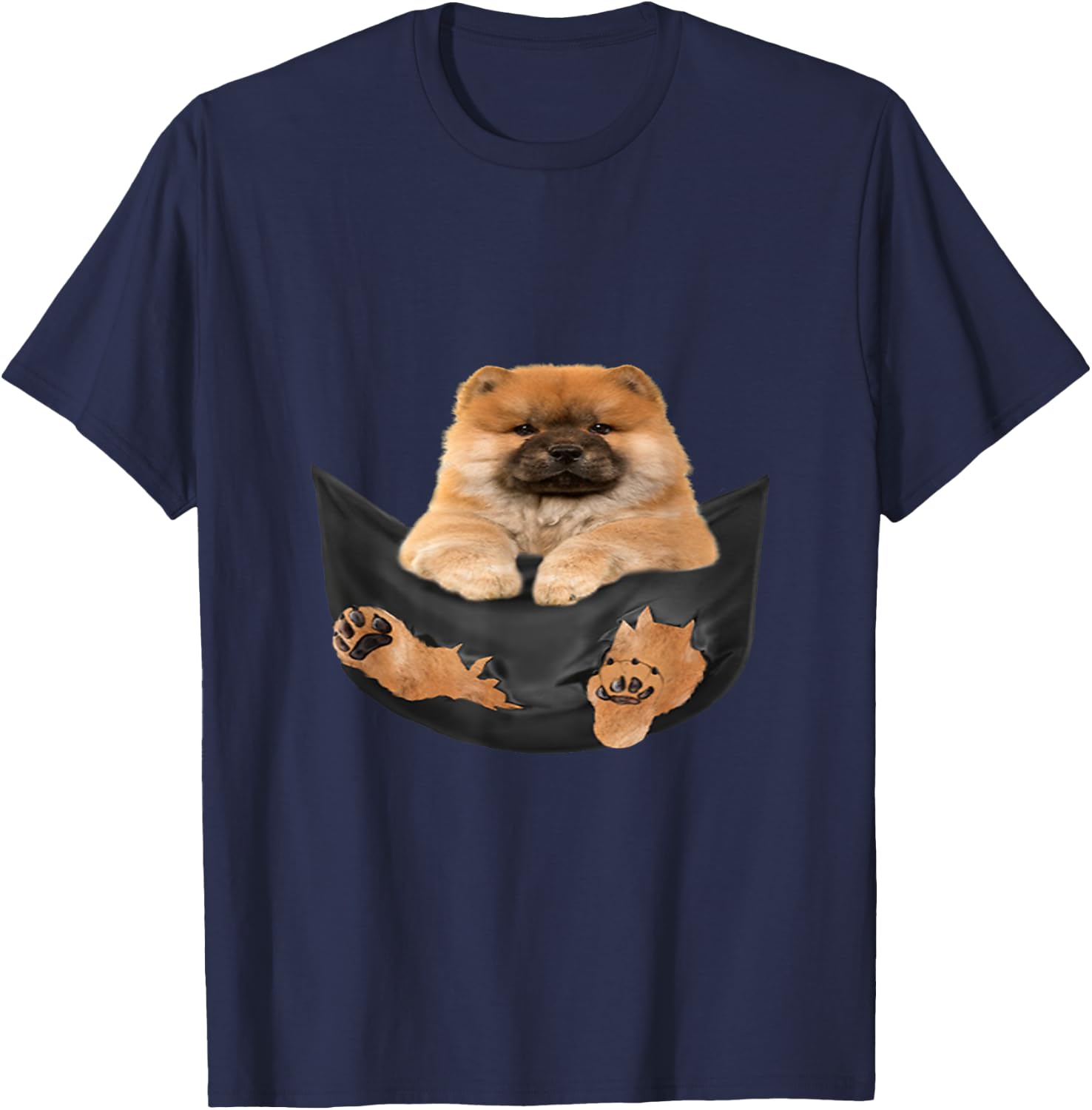 Dog Lover Gifts Chow Chow in Bag Men Women Girls Kids T-Shirt - T-Shirt | Navy