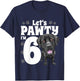 6 Year Old Black Lab Dog Birthday Pawty Labrador 6th Gift Kids T-Shirt - T-Shirt | Navy