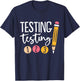 Testing Testing 123 Cute Test Day Small T-Shirt - T-Shirt | Navy