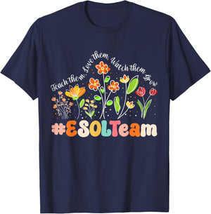 ESOL Team Appreciation Week Teacher Back to School T-Shirt - T-Shirt | Navy