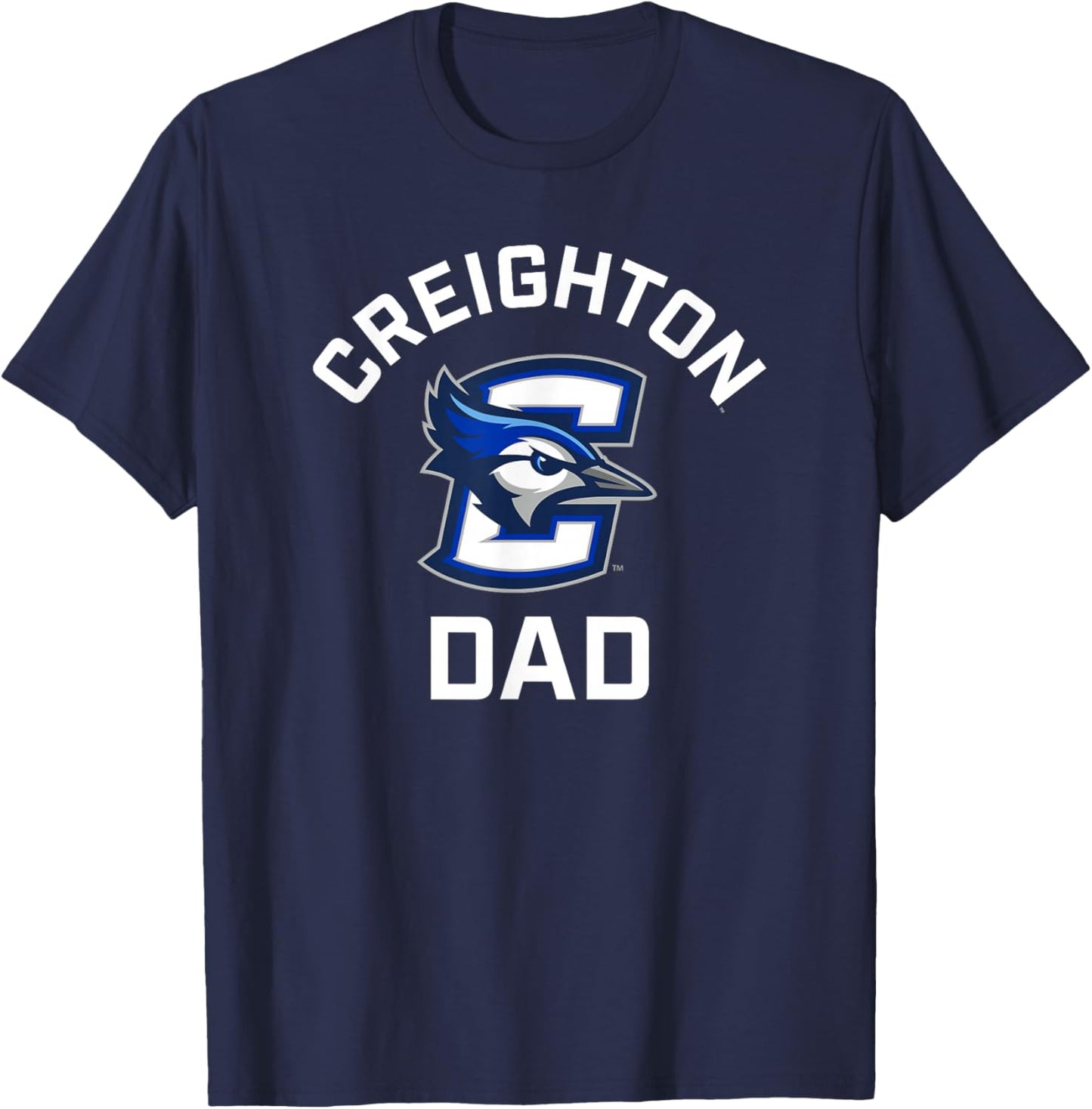 Creighton University Bluejays Arched Dad T-Shirt - T-Shirt | Navy